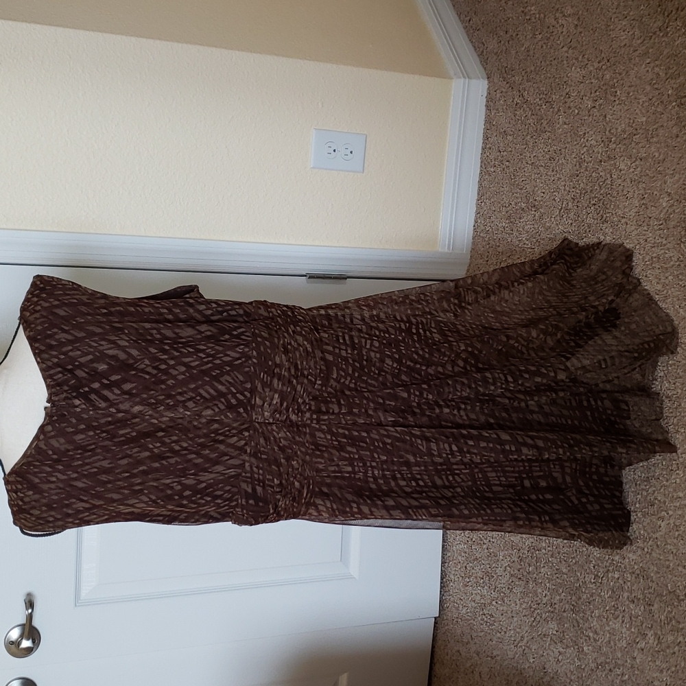 Coldwater Creek Brown & Tan Dressy Dress - Picture 6 of 13